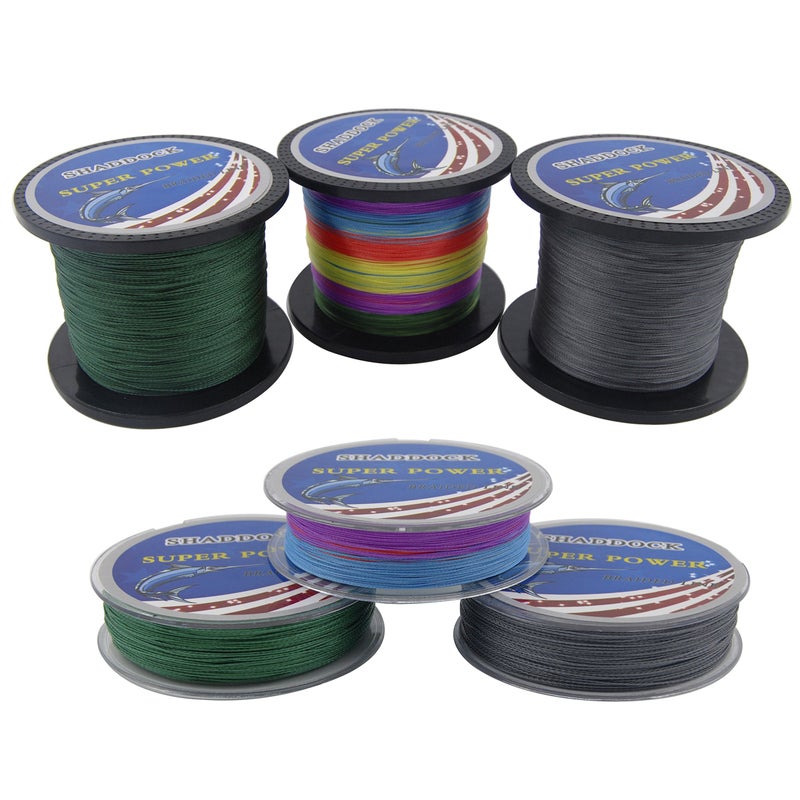 Shaddock Fishing Super Strong Braided Fishing Line - 4 Strands Multifilament Pe Fishing Line - Abrasion Resistant Braided Lines â€“ Incredible Super Power line 10LB-133LB, 110 Yards-1100 Yards - Image 5